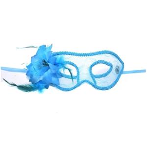 Halloween Masks, Costume Ball Masks, Fashion Blue Masks, Special Blue Lily Masks, Blue Lace Mask, Masquerade Party Mask, #MS22983