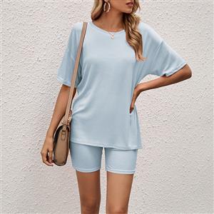 Cozy Loose Waist Homewear, Fashion Sports Suit, Plus Size Sport Suit, Plus Size Homewear, Oversize Homewear, Daily Casual T-shirt and Hot Pants, Casual Suit, #N21763
