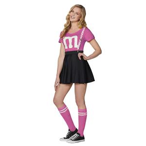 Fashion Spirit Halloween Adult Pink M&M's Kit With Suspenders Skirt ...