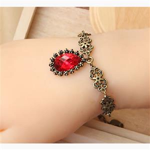 Vintage Style Bracelet, Cheap Wristband, Victorian Bracelet, Gothic Bracelet, Vintage Bronze Metal Floral Wristband,Jewel Embellishment Bracelet, #J17837
