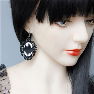 Retro Gothic Black Earrings, Gothic Style Dangler, Fashion Black Earrings for Women, Vintage Eardrops, Casual Earrings, Victorian Gothic Black Earrings, Fashion Earrings, #J19680