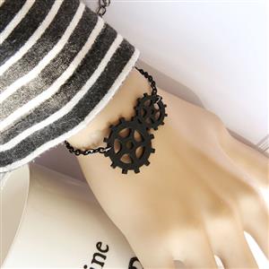 Vintage Style Bracelet, Cheap Wristband, Victorian Bracelet, Gothic Bracelet, Vintage Time Wheel Wristband, Metal Chain Bracelet, #J17836