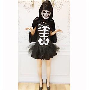 Sexy Halloween Costume, Hot Sale Scary Costume, Cheap Skeleton Costume, Women