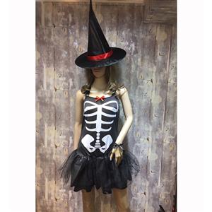 Sexy Halloween Costume, Hot Sale Scary Costume, Cheap Skeleton Costume, Women