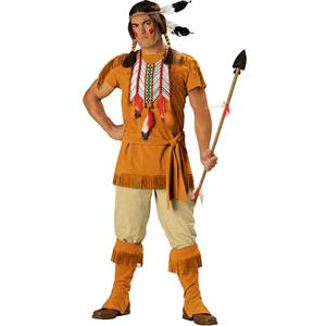 Indian Brave Adult Costume, Deluxe Men