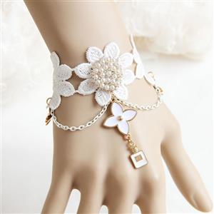 Vintage Bracelet, Gothic Bracelet, Cheap Wristband, Vintage Lace Bracelet, Victorian Pearl Bracelet, Retro Wristband, Bracelet for Women, #J17898
