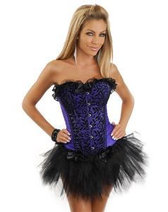 Velvet Vines Corset & Pettiskirt, Corset & Pettiskirt, Corset, #M3214