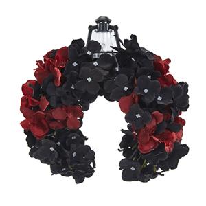 Retro Headwear, Gothic Style Black Headwear, Fashion Black Hair Ornament for Women, Vintage Hair Ornament, Casual Headwear, Gothic Dark Lolita Latern Flower  Headwear, Halloween Hair Accessories, #J22909