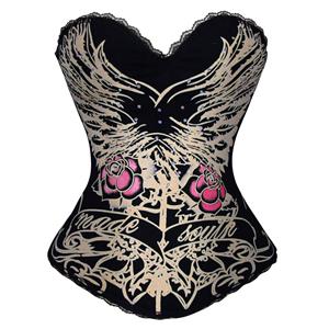 Magic Printed Rhinestone Corset, Sexy Corset, Rhinestone Corset, #N1403