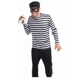 Bank Robbin Cosplay Costume, Sexy Robber Costume for Men, Sexy Money Robber Halloween Costume, Robbin Bandit Adult Cosplay Costume, #N17743