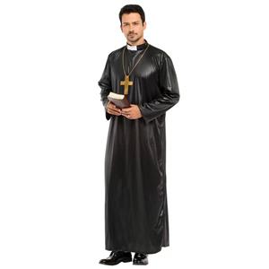 Priest Role Play Costume, Men Adult Halloween Costume, Horror Priest Cosplay Set, Naughty Priest Halloween Costume, Sexy Priest Costume, Men Priest Cosplay Costume, Priest Masquerade Costume, #N22950