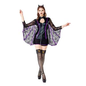 Sexy Bat Costume, Womens Bat Costume, Halloween Costume, Cheap Bat Costume,Bat Adult Cosplay Costume, Halloween Costume,Mini Party Dress Cosplay Costume, #N11788