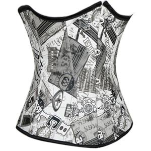 Newspaper corset, Newspaper underbust corset, Sexy newspaper corset, #N4560