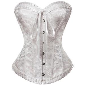 Floral Sweetheart Corset, Palace Butterfly Bow Lace Corset, Floral Jacquard Sweetheart Corset, #N7989