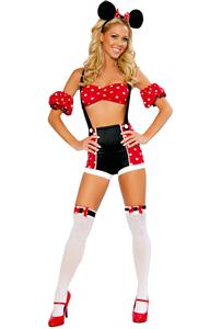 Pinup Mouse Costume, Adult Minnie Costume, Mouse Halloween Costume, #N2024