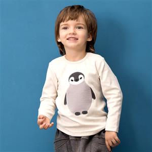 Lovely Penguin Long Sleeve T-Shirt, Kids Tee Shirt, Kids Jersey, Cotton T-shirt, #N11991