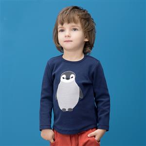 Lovely Penguin Long Sleeve T-Shirt, Kids Tee Shirt, Kids Jersey, Cotton T-shirt, #N11992