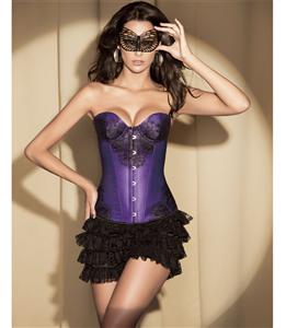 corset with underwire cups & shorts, corset & black shorts, corset & shorts, #N2004