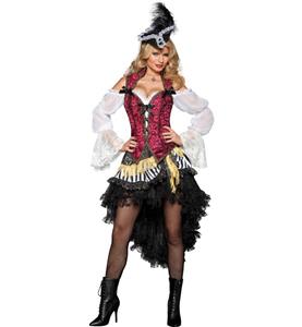 Pirates Treasure Adult Costume, High Seas Treasure Adult Costume, Sexy High Seas Pirate Costume, #P6810