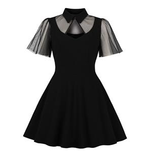 Gothic Style A-line Swing Dress, Retro Dresses for Women 1960, Vintage Dresses 1950