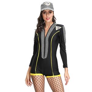 Racer Girl Costume, Sexy sport Costume, Sport Lingerie, Racer Romper, Sprorty Halloween Costume, Sexy Adult Racer Girl Bodysuit, #N19125