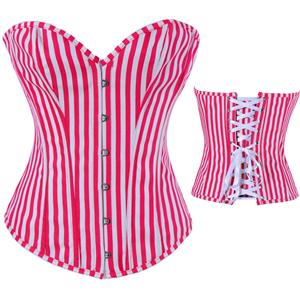 streak corset, Red and white streak corset, Sexy streak corset, #N4503