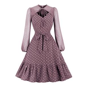 Retro Cocktail Party Dress, Fashion A-line Swing Dress, Retro Dresses for Women 1960, Vintage Dresses 1950