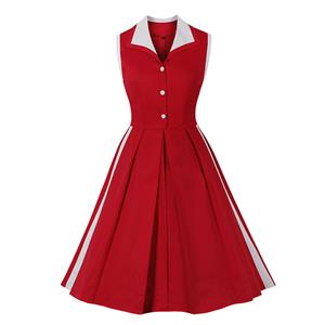 Retro Swing Dress, Fashion A-line Swing Dress, Retro Dresses for Women 1960, Vintage Dresses 1950
