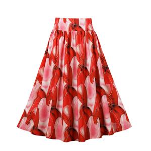 Daily Casual Mini Skirt, OL Midi Skirt, Cute Swing Skirt, Vintage Swing Skirt, High Quality Cotton Skirt, Girl