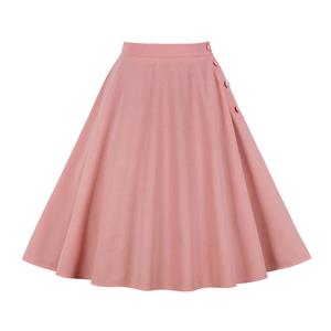 Daily Casual Mini Skirt, OL Midi Skirt, Cute Swing Skirt, Fashion Flared Skirt, Vintage Swing Skirt, High Quality Cotton Skirt, Girl