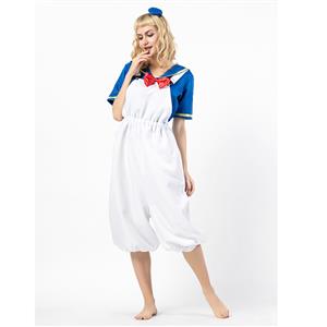 Sailor Costume, White Sailor Costume, Retro Sailor Cosplay Costume, Classical Style Sailor Role Play Costumes, Sailor Cosplay Set, Sailor Parentage Clothes, The Parent-child Attire, #N18303