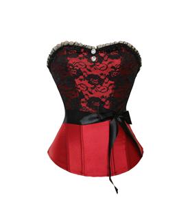 Satin and Lace Corset, sexy Corsets, sexy Corset lingerie, Christmas Corset, #N6091