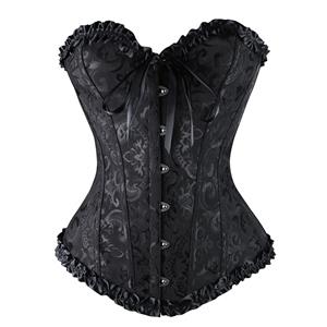 Embroidered Corsets, black Embroidered corset, corset, #N2061
