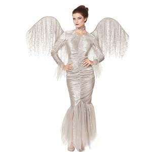 Fashion Angel Cosplay Costume, Sexy  Angel Cosplay Costume, Narrow Cosplay Costume, Sexy Fashion Narrow Long Sleeve Fishtail Skirt Angel Cosplay Costume,#N22585