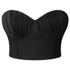 Sexy Black Strapless Corset, Short Vegan Corset Bra, Sexy Corset Bra, Sexy Black Corset, Sexy Club Wear Corset, #N23516