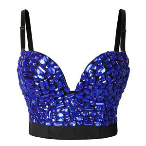 Sexy Studded Gem Clubbing Bra Top,  Bustier Bra for Women, Sexy Clubwear Bra Top, Sexy Studded Gem Clubwear Bra Crop Top, Gothic Crop Top, #N22379