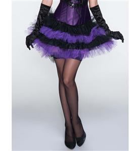 Sexy Black and Purple Skirt Petticoat, Cheap Ladies Petticoat, Party Dress Petticoat, Dancing Petticoat, Plus Size Petticoat, #HG10486