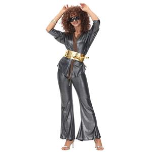 1970s Adult Womens Disco Dancing Queen Costume, 70s Disco Theme Party Dacing Costume, Women