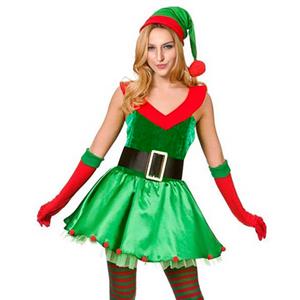 Cheap Sexy Elf Santa Christmas Costume, Santa Little Helper Xmas Christmas, Ladies Sexy New Xmas Costume, Comfortable Women