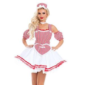 Traditional House Maid Costume, French Maide Costume, 5 Pieces Maiden Cosplay Costume, Sexy French Maid Costume, Halloween Maid Cosplay Adult Costume, #N18181