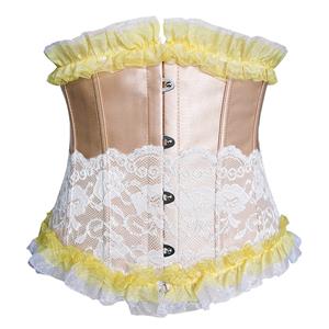 Fashion Gold Underbust Corset, Cheap Women