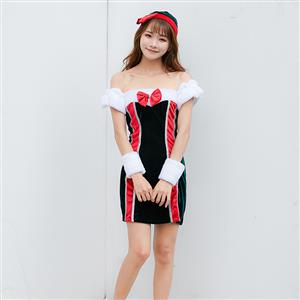 Sexy Christmas Costume, Velet Christmas Costume, Christmas Costume for Women, Cute Christmas Skirt, Miss Santa