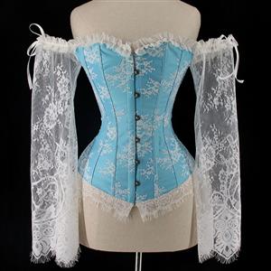 Outerwear Corset for Women, Fashion Body Shaper, Cheap Shapewear Corset, Womens Bustier Top, Plastic Boned Corset, Sexy Gothic Corset for Women, Sexy Lace bodyshaper, #N21838