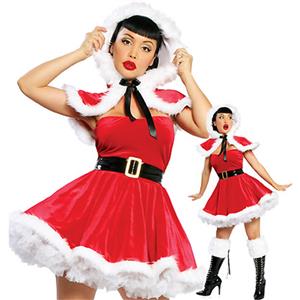 Sexy Christmas Costume, Red Velet Christmas Costume, Christmas Costume for Women, Cute Christmas Skirt, Miss Santa