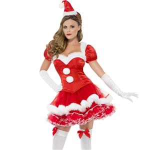 Sexy Christmas Costume, Red Velet Christmas Costume, Christmas Costume for Women, Cute Christmas Skirt, Miss Santa
