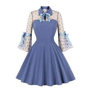 Cute Summertime A-line Swing Dress, Retro Dresses for Women 1960, Vintage Dresses 1950