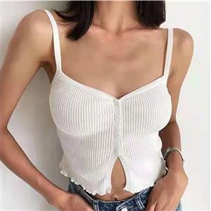 Sexy Tank Tops, Tank Top for Women, Sleeveless Tops for women, Sexy Short  Exposed Navel Tank Top, Cute Women Sweet Tank Top, Sexy Stand Collar Vest, Sexy Stripes Slim Vest, Elasticity Knitted Vest, #N21033