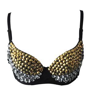 Sexy Rivet Clubbing Bra Top, B Cup Bustier Bra, B Cup Bustier Bra for Women, Sexy Clubwear Bra Top, Sexy Rivet Spaghetti Straps Clubwear Bra Crop Top, Gothic Crop Top, #N22690