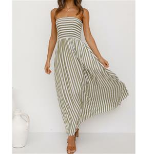 Sexy Strapless Long Gown, Cheap Summer Beach Long Dress, Women