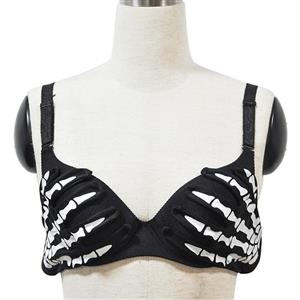 Sexy Printed Bra Top, Horrible Halloween Bra Top, Sexy Clubwear Bra, Sexy Halloween Cosplay Bra Top, #N18221